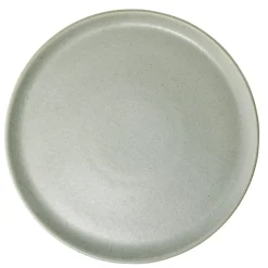 Clearance Gifi Assiette plate Julie en grès vert Ø27cm