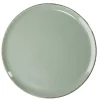 Best Gifi Assiette plate Lisbonne en grès vert Ø27cm