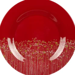 Clearance Gifi Assiette plate Luminarc rouge Flowerfield
