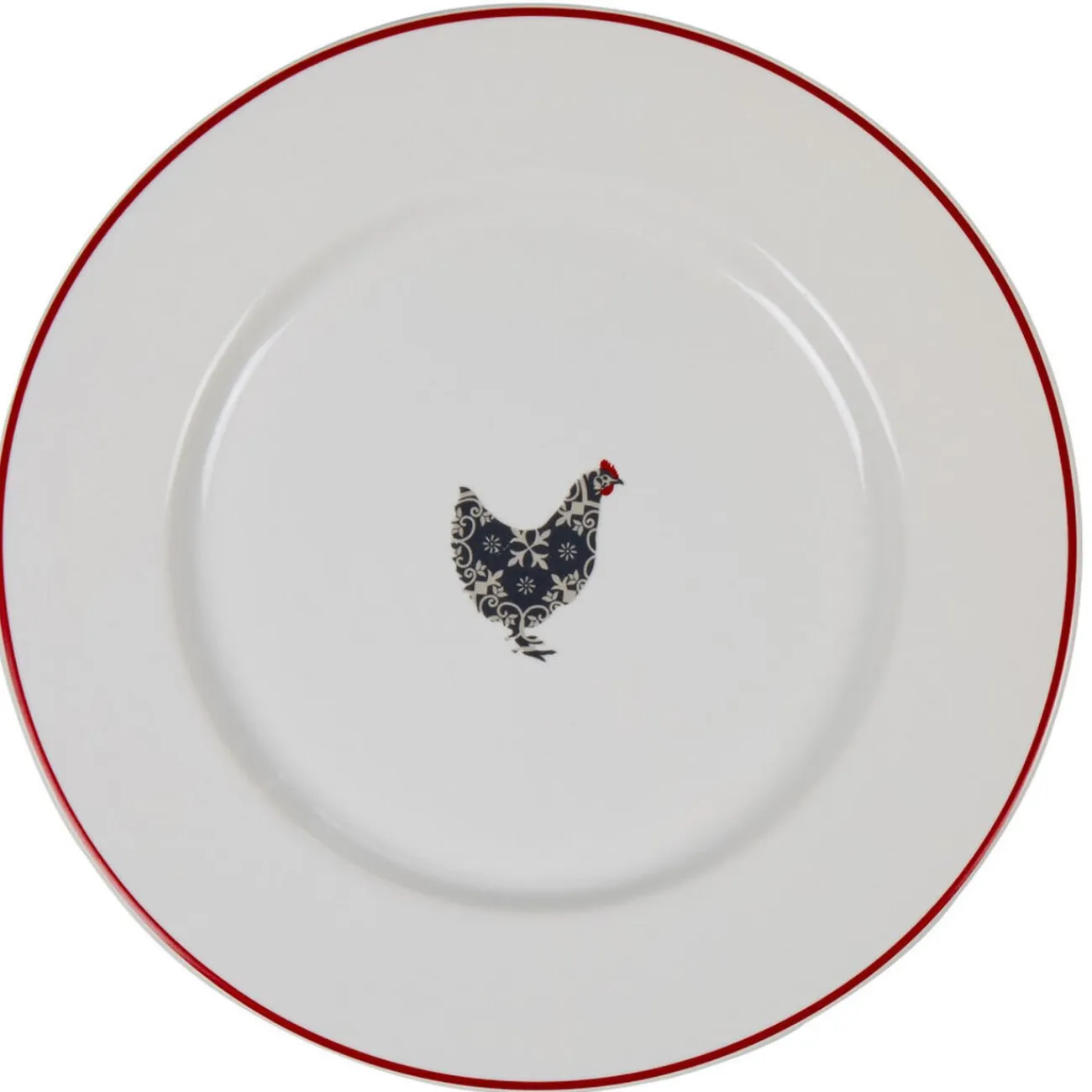 Clearance Gifi Assiette plate motif poule