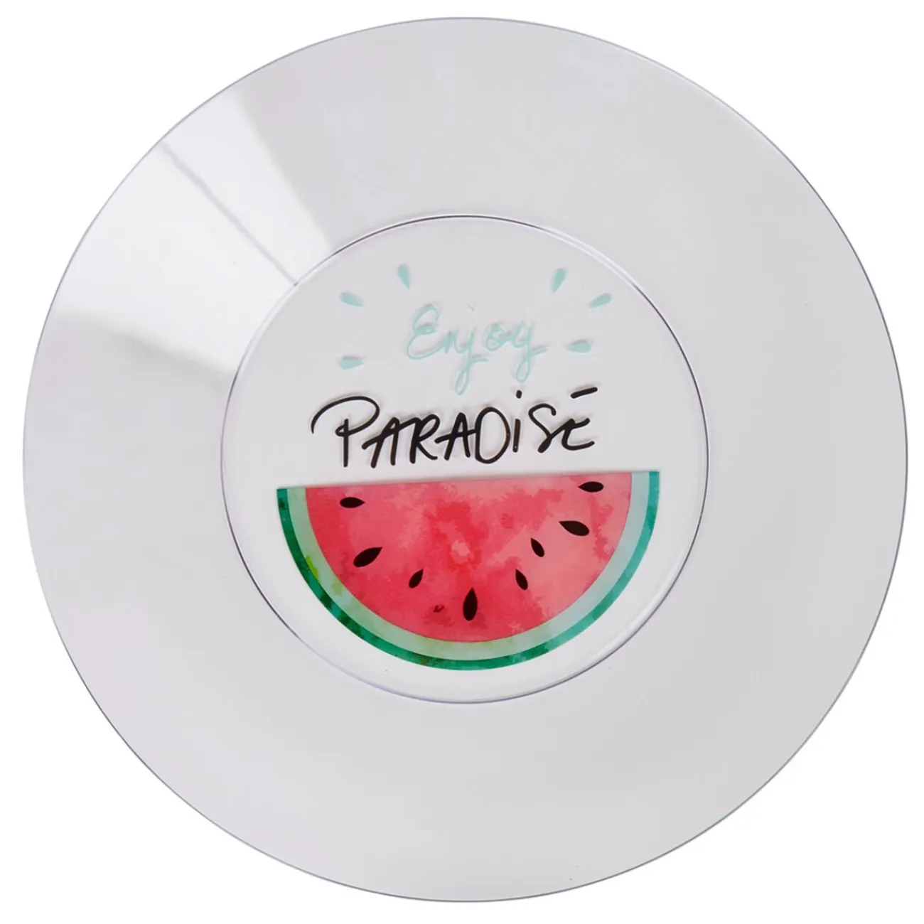 Sale Gifi Assiette plate plastique pastèque envoy paradise