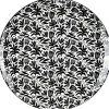 Best Gifi Assiette plate porcelaine motif feuillage noir blanc Ø24xH2,3cm