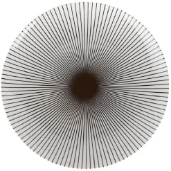 Clearance Gifi Assiette plate rayure noire et blanche