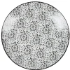 Sale Gifi Assiette plate ronde blanche et noire Sara