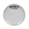 Sale Gifi Assiette plate ronde blanche motif étiquette noire Le Bistrot
