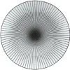 Sale Gifi Assiette plate ronde blanche rayon noir