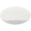 Clearance Gifi Assiette plate ronde en verre Eleni motif géométrique