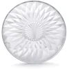 Clearance Gifi Assiette plate ronde fleur géométrique verre transparent