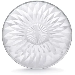 Clearance Gifi Assiette plate ronde fleur géométrique verre transparent