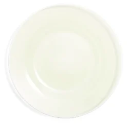 Clearance Gifi Assiette plate ronde liseré blanc verre transparent vert sauge Ø26cm