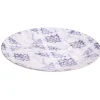 Best Gifi Assiette plate ronde motif carreau de ciment bleu et blanc