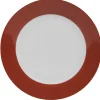 Sale Gifi Assiette plate ronde rouge et blanche