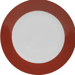 Sale Gifi Assiette plate ronde rouge et blanche