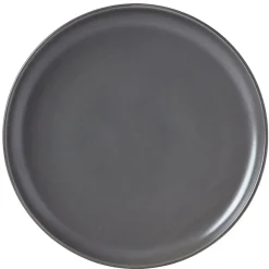 Sale Gifi Assiette plate ronde uni gris mat