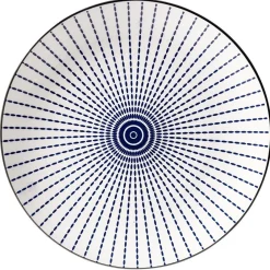 Best Gifi Assiette plate style japonais porcelaine bleu blanc