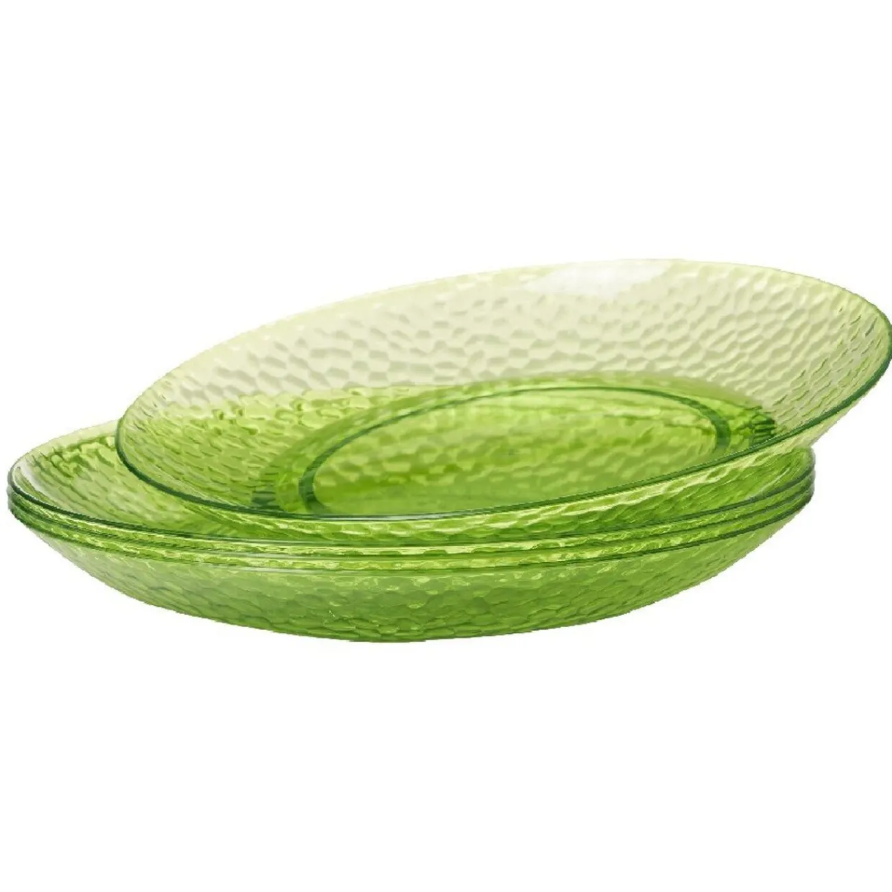 Sale Gifi Assiette plate verte martelé x4