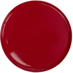 Sale Gifi Assiette ronde plate Nordic porcelaine rouge