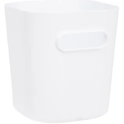 Gifi Aménagement Salle De Bain^Bac de rangement avec poignée blanc