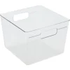 Hot Gifi Bac de rangement carré transparent pour frigo 5,5L