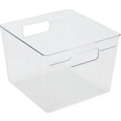 Hot Gifi Bac de rangement carré transparent pour frigo 5,5L