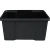Gifi Rangement|Bac en plastique noir 30 L
