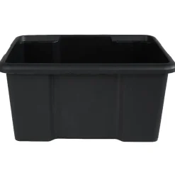 Gifi Rangement|Bac en plastique noir 30 L