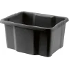 Gifi Rangement|Bac en plastique noir 30 L