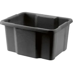 Gifi Rangement|Bac en plastique noir 30 L