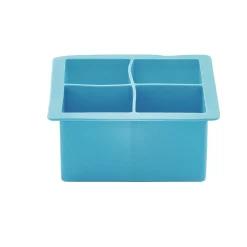 Best Gifi Bac à glaçons XXL 4 compartiments silicone bleu