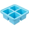 Discount Gifi Bac à glaçon XXL en silicone 4 compartiments blanc/bleu