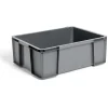 Gifi Rangement|Bac renforcé rangement plastique gris 27L