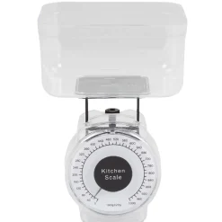 Discount Gifi Balance de cuisine mécanique 1 kg noir transparent