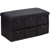Gifi Rangement|Banc range chaussure en tissu noir