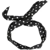 Gifi Beauté^Bandeau ajustable noir imprimé pois blancs