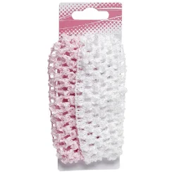 Gifi Beauté^Bandeau maille rose et blanc