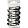 Gifi Beauté^Barrette clic clac métal noir brillant x6