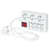 Gifi Accessoires Électriques^Bloc multiprise blanc interrupteur 7 prises