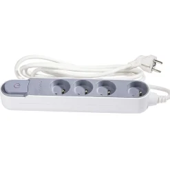 Gifi Accessoires Électriques^Bloc multiprise design gris 4x16A 3m