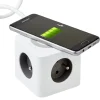 Gifi Accessoires Électriques^Bloc multiprise standard usb chargeur à induction carré blanc