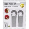 Gifi Quincaillerie^Bloc porte x2 avec crochet