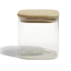 Clearance Gifi Bocal de conservation 60cl en verre avec couvercle en bois