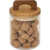 Clearance Gifi Bocal de conservation 500ml en verre avec couvercle en bois Ø9,5xH10cm