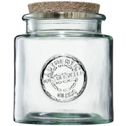 Outlet Gifi Bocal de conservation verre transparent couvercle liège 0,8L