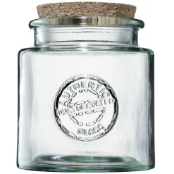 Best Gifi Bocal de conservation verre transparent couvercle liège 1,5L