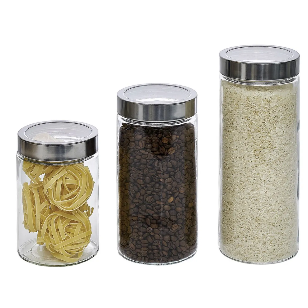 Discount Gifi Bocal en verre avec couvercle hermétique x3