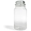 New Gifi Bocal en verre transparent avec couvercle hermétique 800ml - H.22cm