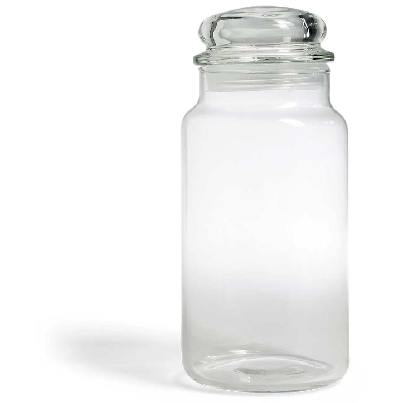 New Gifi Bocal en verre transparent avec couvercle hermétique 800ml - H.22cm