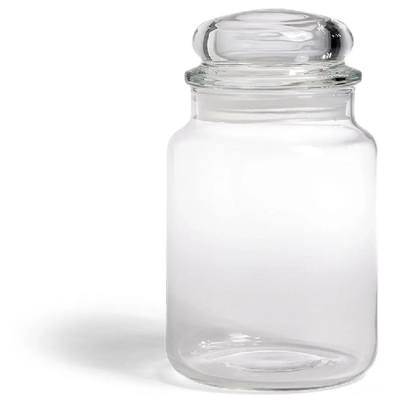 Discount Gifi Bocal en verre transparent avec couvercle hermétique 800ml - H.17cm