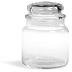 Online Gifi Bocal en verre transparent avec couvercle hermétique 500ml - H.13cm