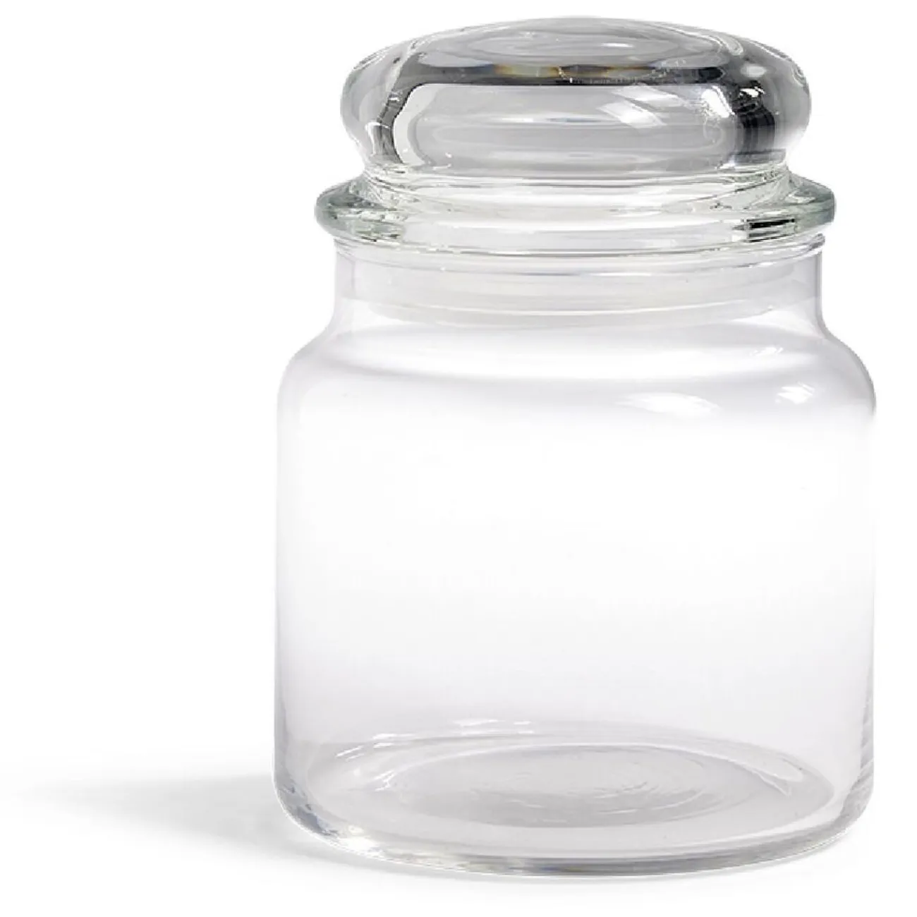 Online Gifi Bocal en verre transparent avec couvercle hermétique 500ml - H.13cm